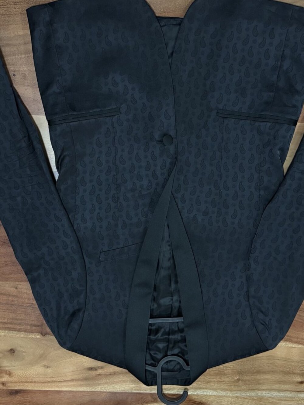 Paul Smith black jacquard tuxedo jacket – shawl collar, size S